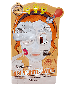 Elizavecca 3-Step Aqua White Water Illuminate Sheet - Трёхступенчатая увлажняющая маска для лица 40 г