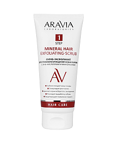 Aravia Laboratories Mineral Hair Exfoliating-Scrub - Скраб-эксфолиант для глубокого очищения кожи головы с АНА-кислотами и минералами 200 мл