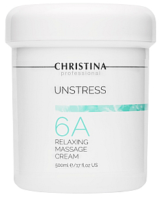 Christina Unstress Relaxing massage cream - Расслабляющий массажный крем (шаг 6а) 500 мл