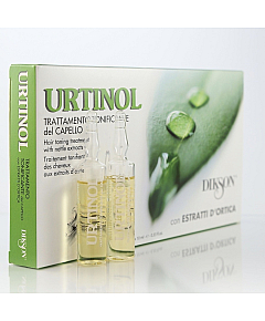 Dikson Urtinol - Тонизирующее противосеборейное ампульное средство с экстрактом крапивы для жирной кожи головы 10*10 мл