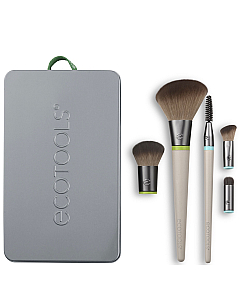 EcoTools Interchangeables Daily Essentials - Набор кистей для макияжа (5 сменных насадок и 2 ручки) 