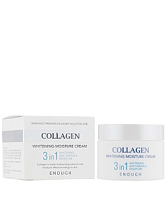 Enough Collagen 3in1 Whitening Moisture Cream - Крем для лица увлажняющий с коллагеном 3 в 1 50 мл