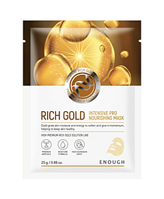 Enough Premium Rich Gold Intensive Pro Nourishing Mask - Маска тканевая с 24K золотом 25 мл