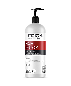 Epica Professional Rich Color - Шампунь для окрашенных волос с маслом макадамии и экстрактом виноградных косточек 1000 мл