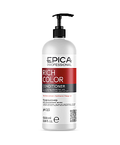 Epica Professional Rich Color - Кондиционер для окрашенных волос с маслом макадамии и экстрактом виноградных косточек 1000 мл