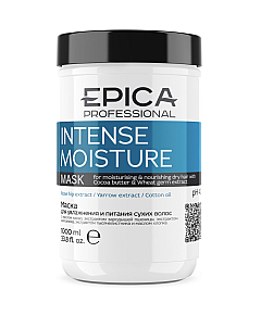 Epica Professional Intense Moisture - Маска для увлажнения и питания сухих волос маслами хлопка, какао и экстрактом зародышей пшеницы 1000 мл