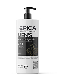 Epica Professional Men's 3 in 1 - Универсальный мужской шампунь для волос и тела 1000 мл