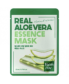FarmStay Real Aloe Vera Essence Mask - Маска тканевая для лица с экстрактом алоэ 23 мл
