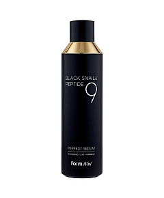 FarmStay Black Snail and Peptide 9 Perfect Serum - Сыворотка с муцином черной улитки и пептидами 100 мл