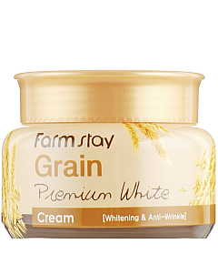 FarmStay Grain Premium White Cream - Крем осветляющий с маслом ростков пшеницы 100 г
