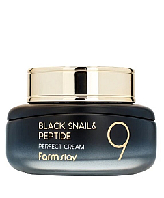 FarmStay Black Snail Peptide 9 Perfect Cream - Крем для лица с черной улиткой и пептидами 55 мл