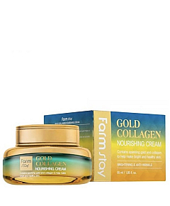 FarmStay Gold Collagen Nourishing Cream - Крем питательный с золотом и коллагеном 50 мл