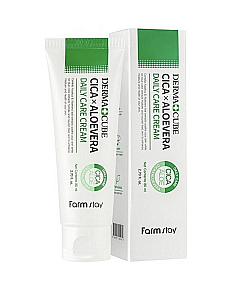 FarmStay Derma Cube Cica and Aloevera Care Cream - Крем для лица с центеллой азиатской и алоэ 80 мл