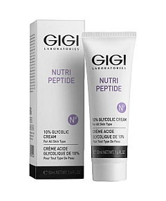 GIGI NUTRI-PEPTIDE 10% Glycolic Cream - Крем ночной с 10% гликолиевой кислотой для всех тип кожи 50 мл