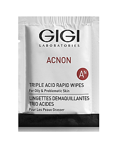 GIGI Acnon Triple Acid Rapid Wipes - Салфетка-пилинг трехкислотная 1 шт