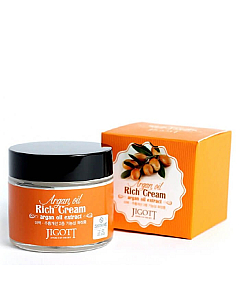Jigott Argan Oil Rich Cream - Крем для лица насыщенный с аргановым маслом 70 мл