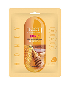 Jigott Honey Real Ampoule Mask - Маска ампульная Мёд 27 мл