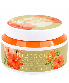 Jigott Hibiscus Flower Vital Cream - Крем антивозрастной с экстрактом гибискуса 100 мл