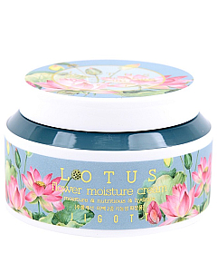 Jigott Lotus Flower Moisture Cream - Крем глубоко увлажняющий с экстрактом лотоса 100 мл