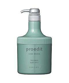 Lebel Proedit Care Works Soft Fit Plus Treatment - Маска для жестких, непослушных/очень поврежденных волос 600 мл