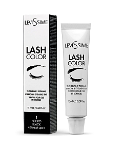 LeviSsime Lash Color Black - Краска для бровей и ресниц, тон 1 черный 15 мл
