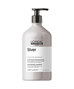 L'Oreal Professionnel Serie Expert Silver - Шампунь для нейтрализации желтизны осветленных и седых волос, 750 мл