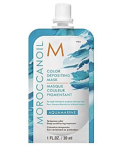 Moroccanoil Color Depositing Mask Aquamarine - Маска тонирующая для волос Аквамарин 30 мл