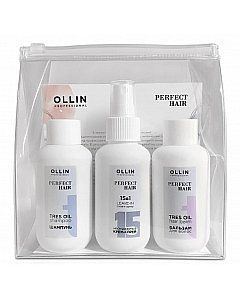 Ollin Perfect Hair - Тревел-набор (шампунь 100 мл + бальзам 100 мл + "15в1" 100 мл)