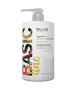 OLLIN BASIC LINE Argan Oil Shine and Brilliance - Кондиционер для сияния и блеска с аргановым маслом, 750мл
