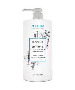 Ollin BioNika Roots To Tips Balance Shampoo  - Шампунь Баланс от корней до кончиков, 750 мл
