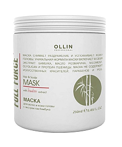 Ollin Full Force Маска для волос и кожи головы с экстрактом бамбука, 250 мл
