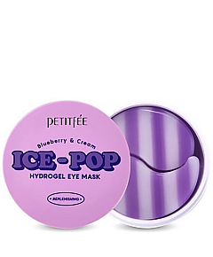 Petitfee Blueberry and Cream Ice-Pop Hydro Gel Eye Mask - Патчи для глаз с голубикой и сливками 60 шт