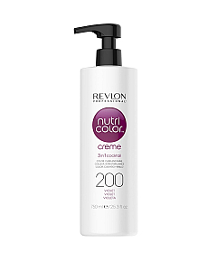 Revlon Professional Nutri Color Creme 200 Violet - Крем-краска 3 в 1, тон фиолетовый 750 мл