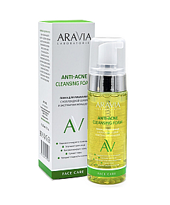 Aravia Laboratories Anti-Acne Cleansing Foam - Пенка для умывания с коллоидной серой и экстрактом женьшеня 150 мл