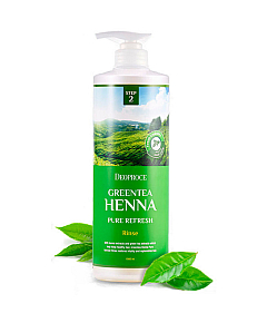 Deoproce Green Tea Henna Pure Refresh Rinse - Бальзам для волос с зеленым чаем и хной 1000 мл