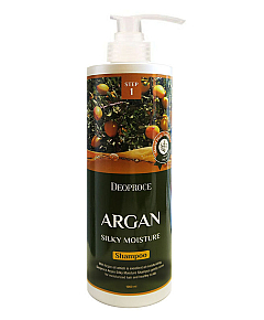 Deoproce Argan Silky Moisture Shampoo - Шампунь для волос с аргановым маслом 1000 мл