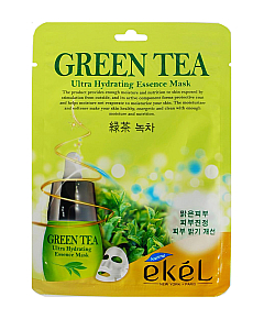 Ekel Green Tea Ultra Hydrating Essence Mask - Маска тканевая с экстрактом зеленого чая