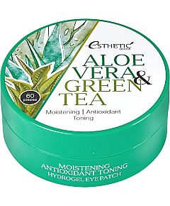 Esthetic House  Aloe Vera&Green Tea Hydrogel Eye Patch - Гидрогелевые патчи алоэ и зеленый чай 60 шт