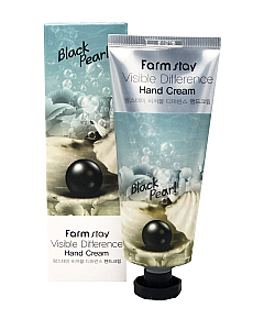 FarmStay Visible Difference Hand Cream Black Pearl - Крем для рук с пудрой черного жемчуга 100 г