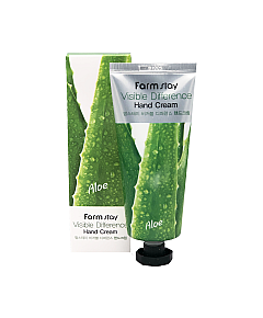 FarmStay Aloe Vera Visible Difference Hand Cream - Крем для рук с экстрактом алоэ 100 г