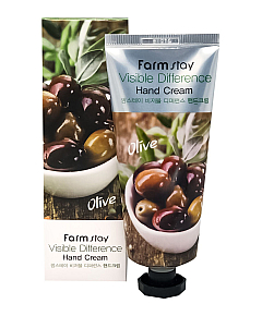 FarmStay Visible Difference Hand Cream Olive - Крем для рук с экстрактом оливы 100 г
