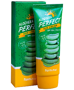 FarmStay Aloe Vera Perfect Sun Cream SPF 50+/PA+++ - Солнцезащитный крем для лица и тела 70 мл