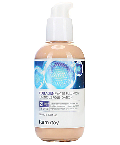 FarmStay Collagen Water Full Moist Luminous Foundation - Коллагеновый тональный крем (21 тон) 100 мл