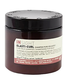 Insight Elasti-Curl Curls Pure Mild Shampoo - Увлажняющий шампунь-воск для кудрявых волос 200 мл