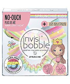 Invisibobble KIDS SPRUNCHIE SLIM Rainbow - Резинка-браслет для волос, цвет принт с радугой 1 шт