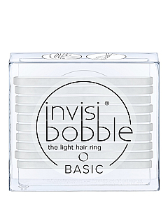 Invisibobble BASIC Crystal Clear - Резинка для волос, цвет прозрачный 10 шт