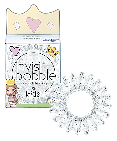 Invisibobble KIDS Princess Sparkle - Резинка для волос, цвет прозрачный с блёстками 3 шт