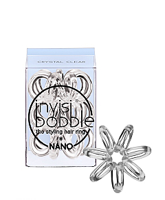 Invisibobble NANO Crystal Clear - Резинка-браслет для волос, цвет прозрачный 3 шт
