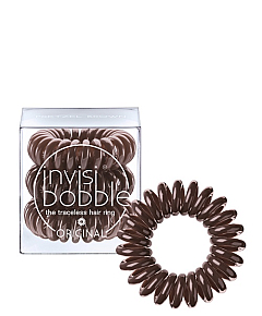 Invisibobble ORIGINAL Pretzel Brown - Резинка-браслет для волос, цвет коричневый 3 шт