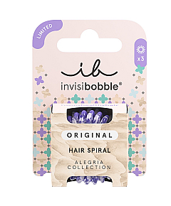 Invisibobble ORIGINAL Alegria The Great Escape - Резинка-браслет для волос, цвет сиреневый/белый 3 шт